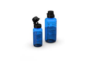 01438 und 01439 Flasche mit Desinfektionsmittel - elasto erweitert Produktion um Schutzartikel